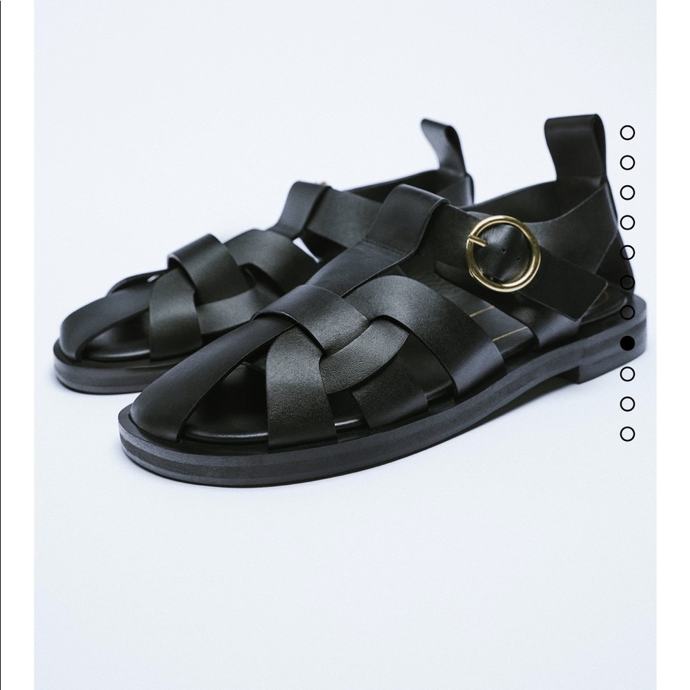 Zara black fisherman sandals. NWT and never worn!